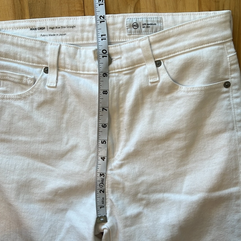 AG Adriano Goldschmied Mari White Jeans, Size 28R - Picture 10 of 12